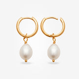 Blanche Pearl Hoops