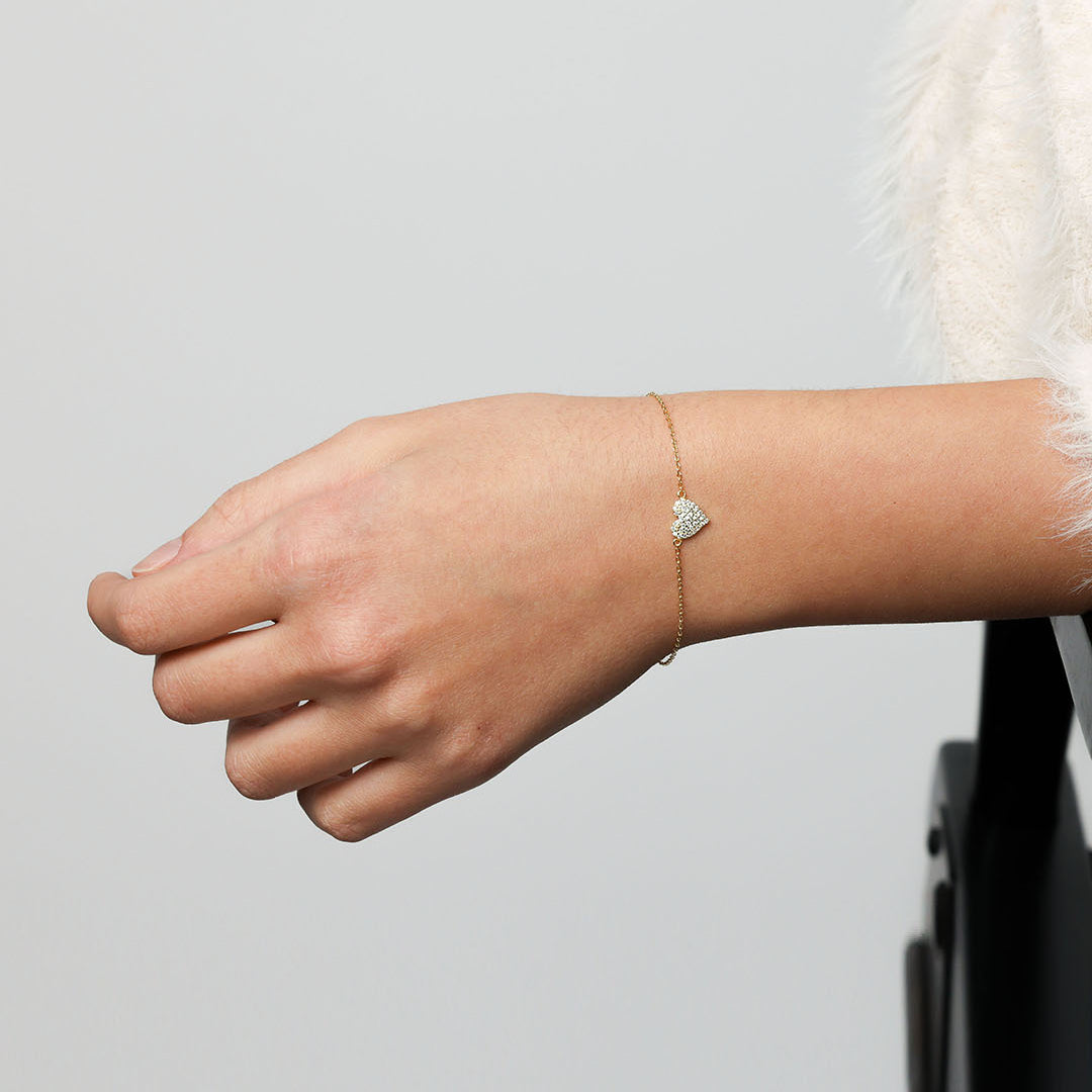 Herz Armband Silber vergoldet