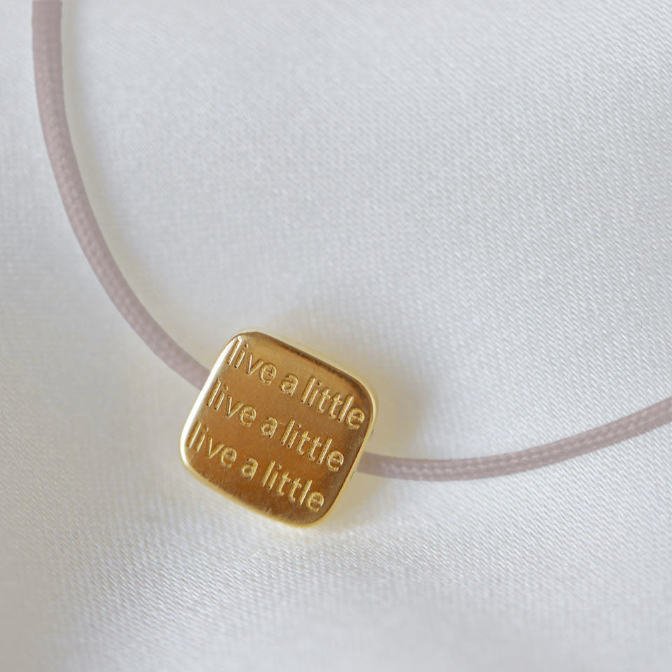 Lara Selina Armband silber vergoldet Stoffarmband