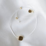 Lara Selina Armband silber vergoldet Stoffarmband