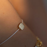 Lara Selina Armband silber vergoldet Stoffarmband