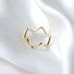 Lara Selina Ring Silber Vergoldet Annie Manic Wave