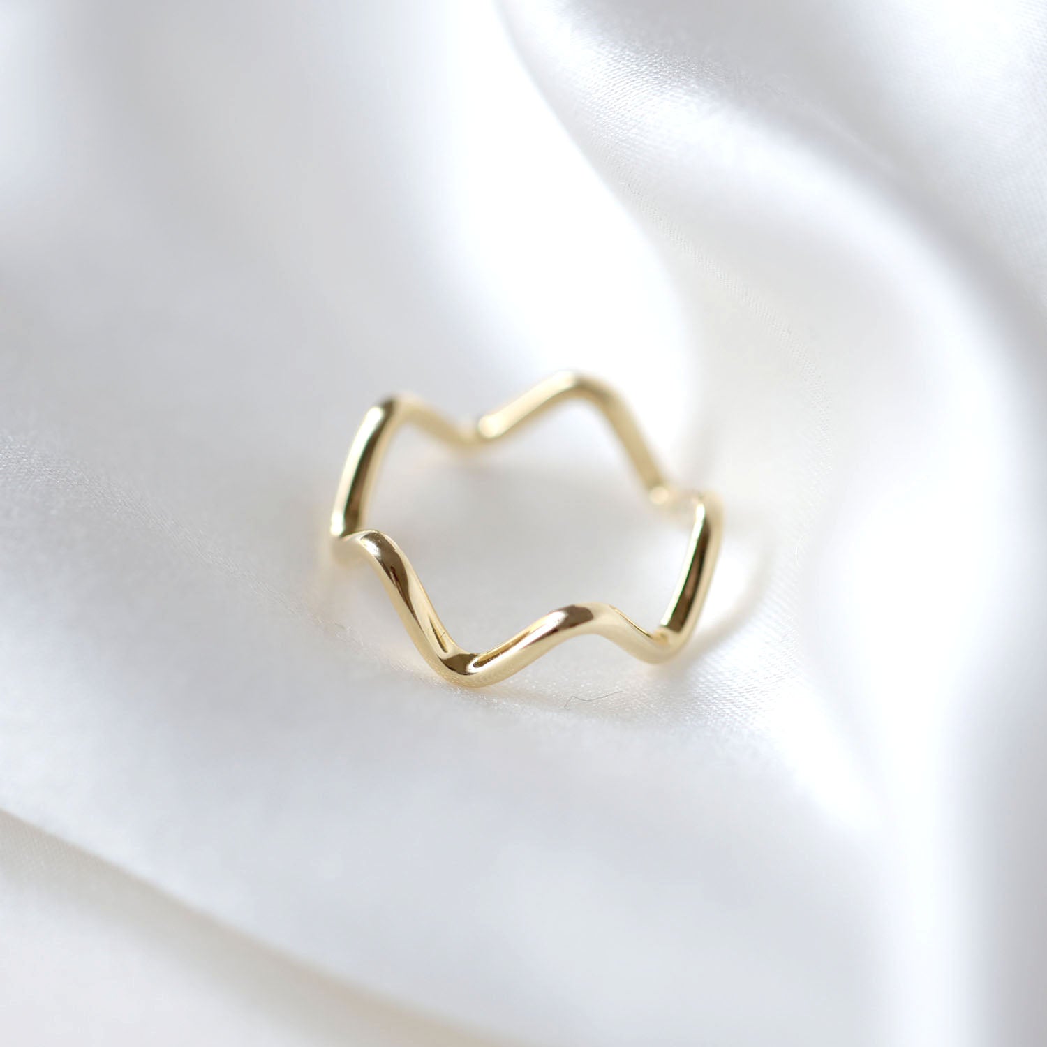 Lara Selina Ring Silber Vergoldet Annie Manic Wave