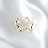 Lara Selina Ring Silber Vergoldet Annie Manic Wave