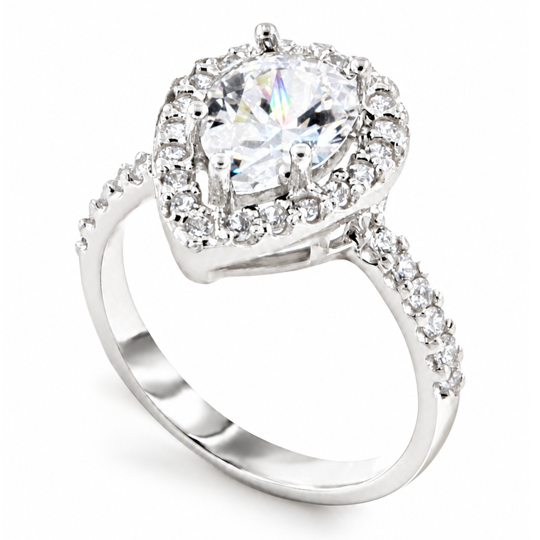 DROP Ring – 925er Silber mit Zirkonia