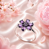 FLEUR Blütenring – 925er Silber mit Zirkonia