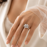 FLEUR Blütenring – 925er Silber mit Zirkonia