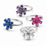 FLEUR Blütenring – 925er Silber mit Zirkonia
