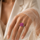 FLEUR Blütenring – 925er Silber mit Zirkonia