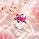 FLEUR Blütenring – 925er Silber mit Zirkonia