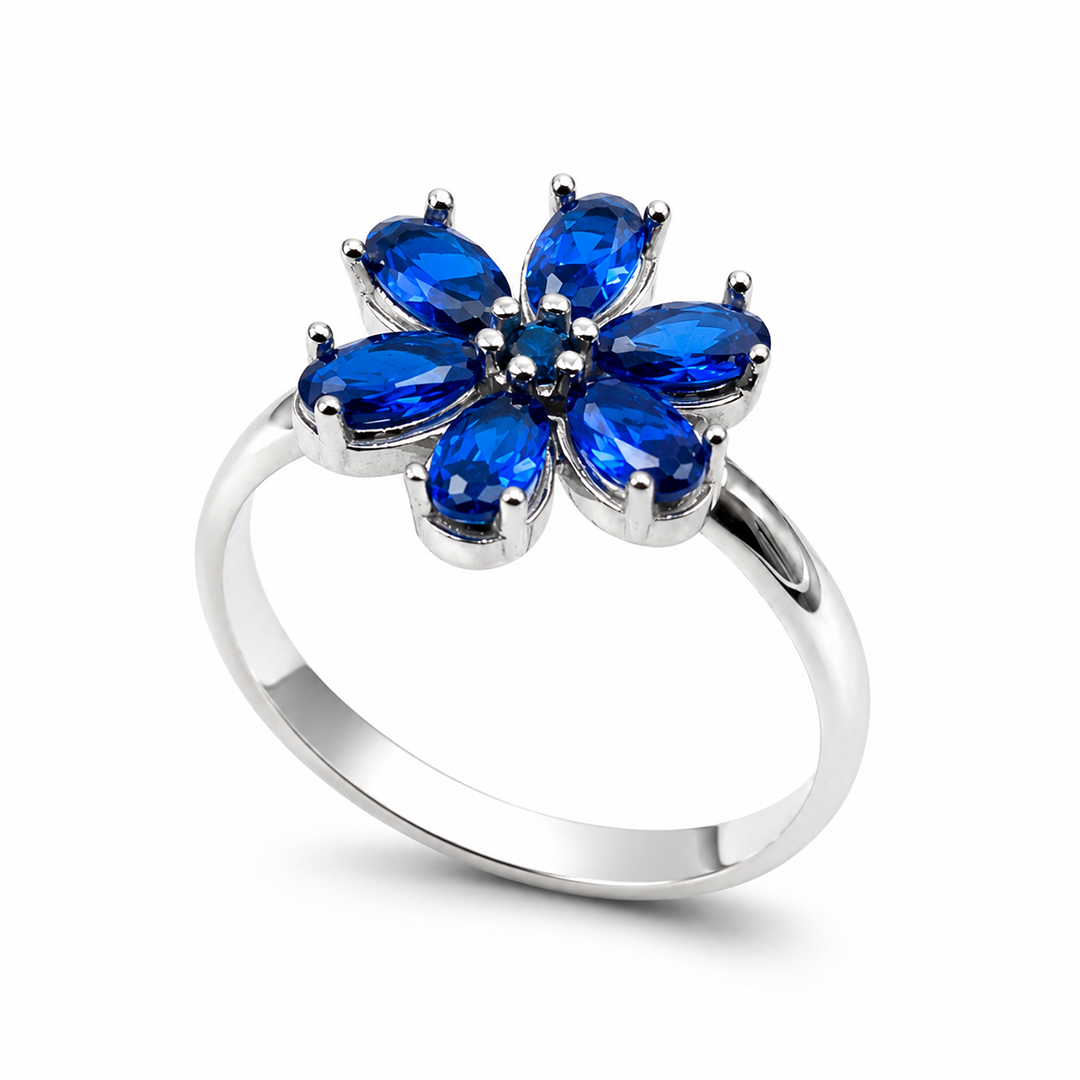 FLEUR Blütenring – 925er Silber mit Zirkonia