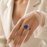 FLEUR Blütenring – 925er Silber mit Zirkonia