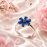 FLEUR Blütenring – 925er Silber mit Zirkonia