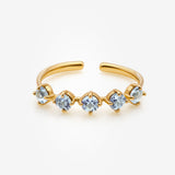 LAXOBU Ring mit Edelsteinen - Topas