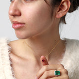Cocktailrings Silber Ring mintgrün groß grün größenverstellbar