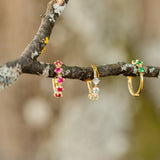 LAXOBU Ring mit Edelsteinen - Rubellit