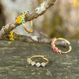 LAXOBU Ring mit Edelsteinen - Topas